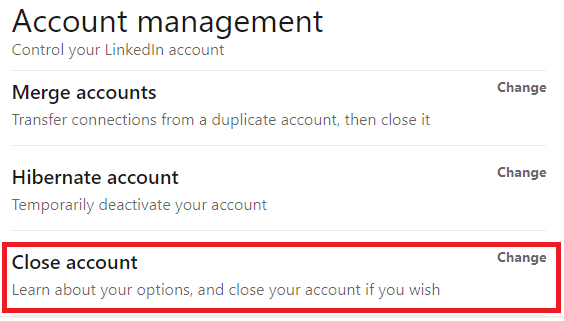how to deactivate linkedin