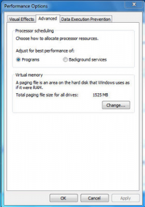 increase virtual memory in Windows 7