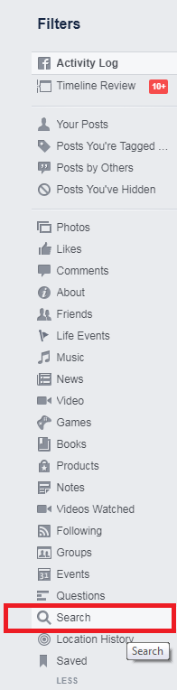 facebook search history delete automatically