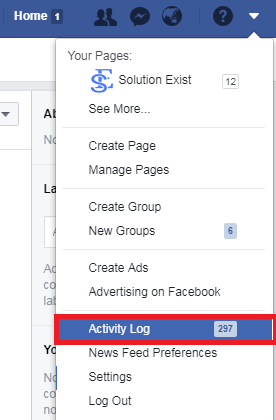 Clear Search History on Facebook desktop