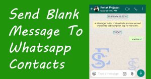 Send Blank Message In Whatsapp