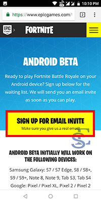Fortnite android apk download