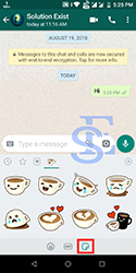 Send stickers on WhatsApp android