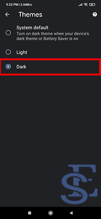 enable dark mode in Google Chrome