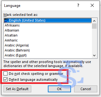 why is spell check not working in word