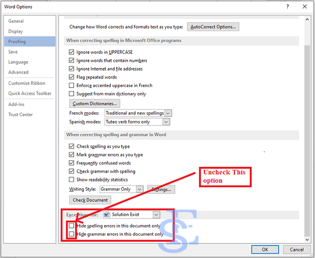word spell check not working Solution