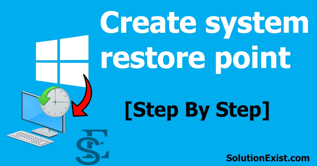 create a system restore point windows 10
