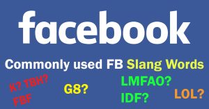 Facebook Slang words