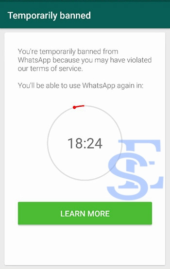 Your phone number is banned from using WhatsApp
