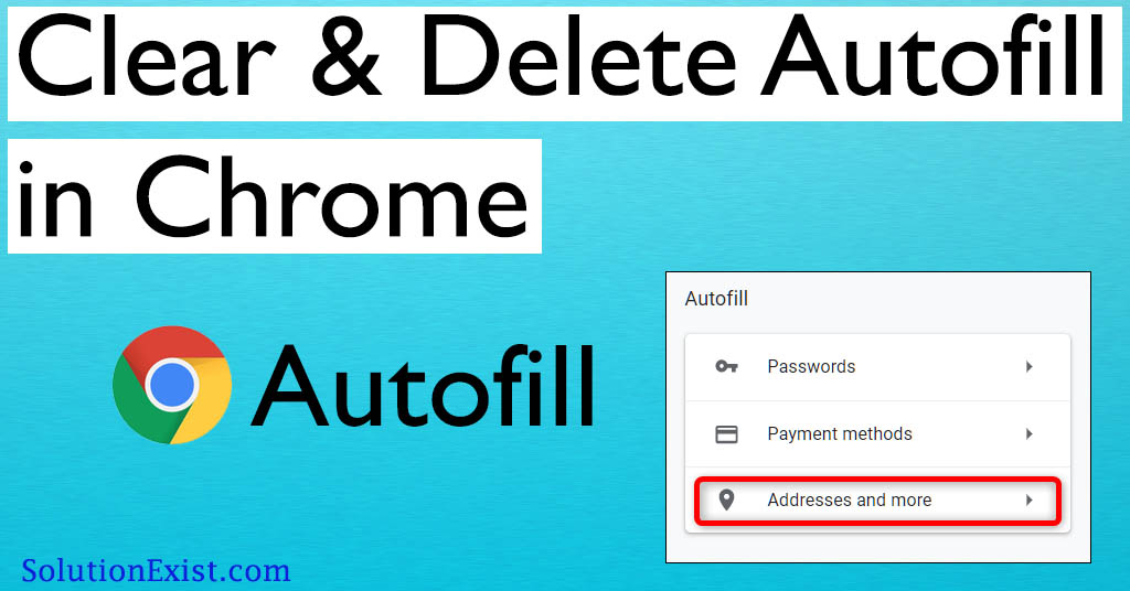 how to clear autofill on chrome