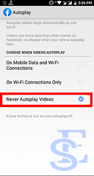 How to disable autoplay videos for Facebook