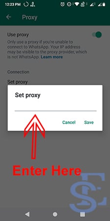 Set WhatsApp Proxy on Android