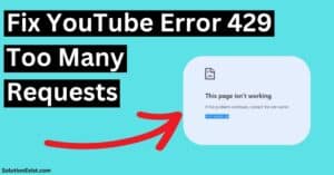 Fix YouTube Error 429 too many requests