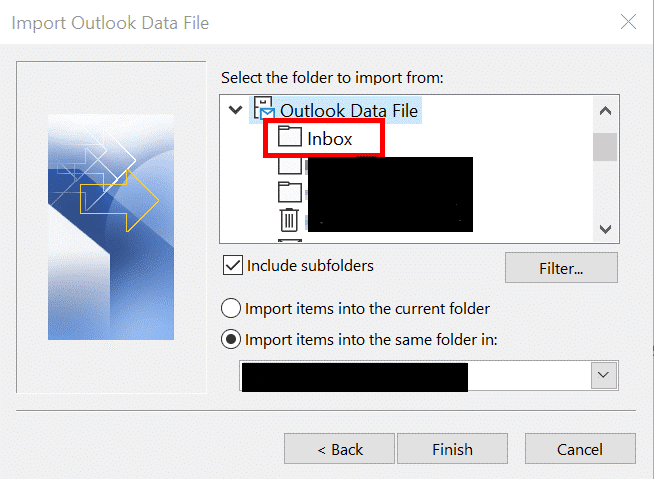 opening an outlook data file